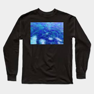 Water Churning In Calm Ocean Long Sleeve T-Shirt